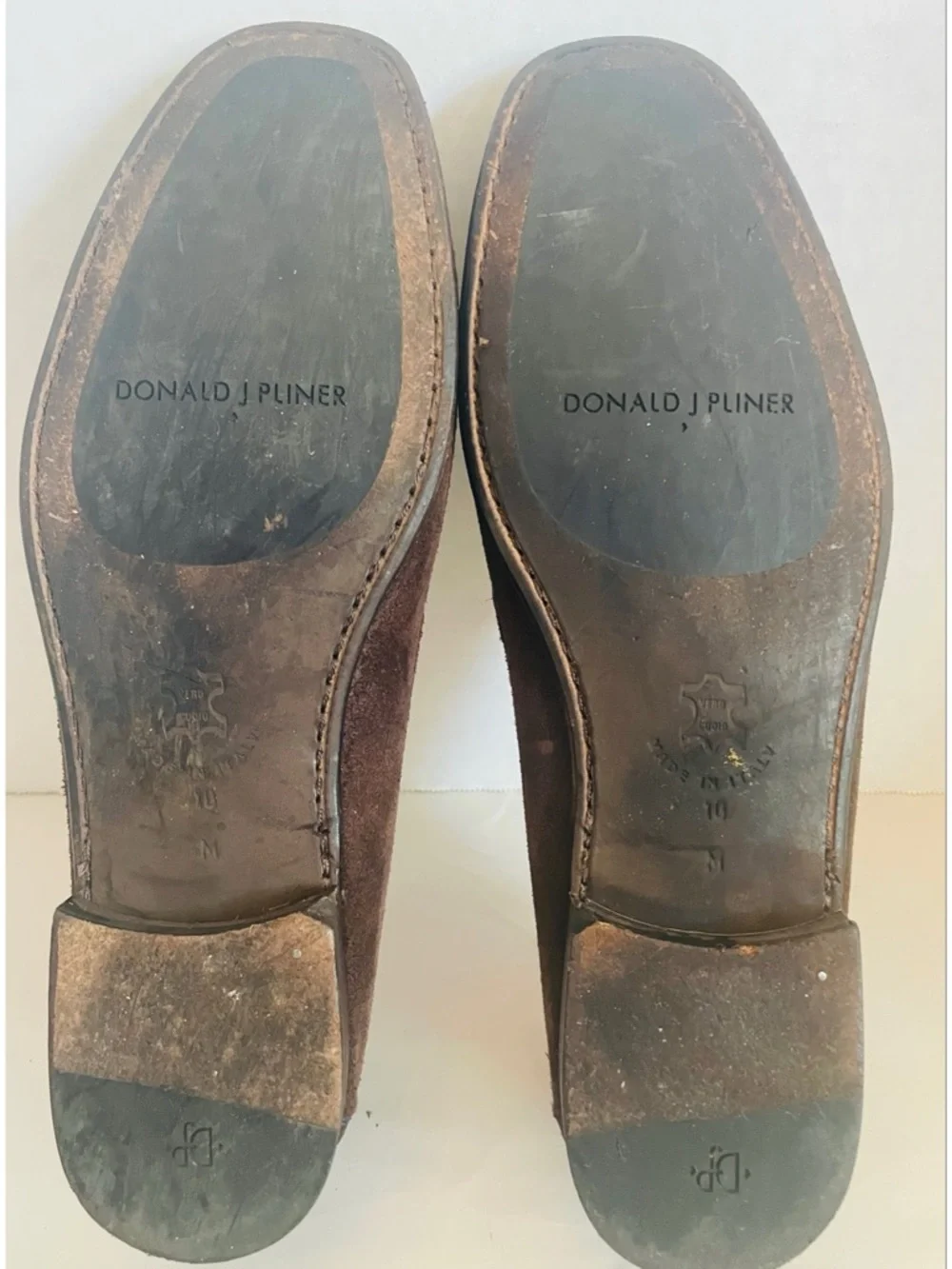 Donald J. Pliner Men's Dark Brown Suede Bit Loafers Size 10M - Picture 9 of 13